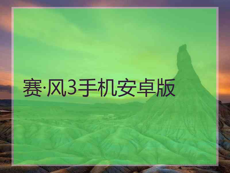赛·风3手机安卓版